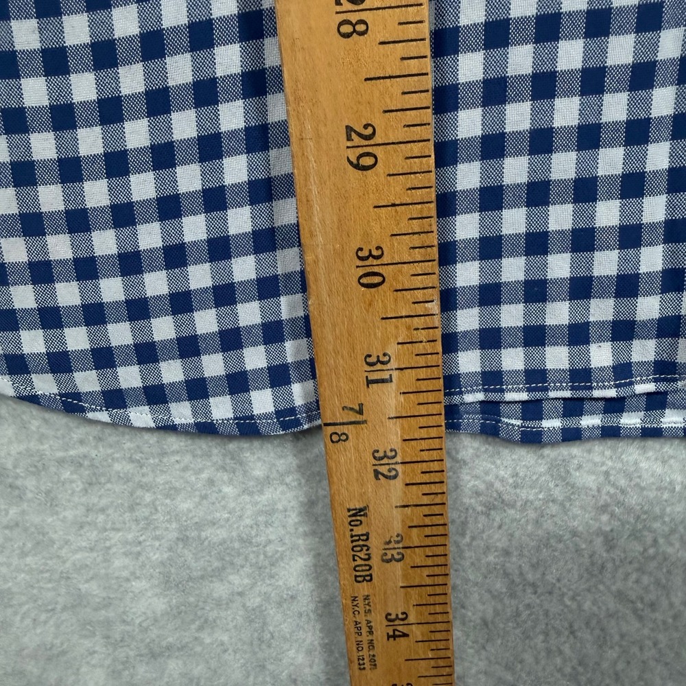 Polo Ralph Lauren Performance Gingham Dress Shirt XXL 2XL Navy Button Down Pony - Picture 7 of 11